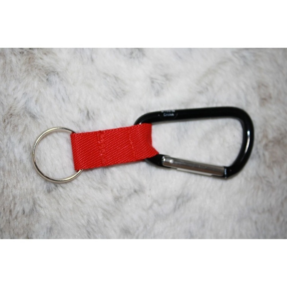 Carabiner Key Chain with Webbed Strap and Ring 125 pack - Picture 2 of 2